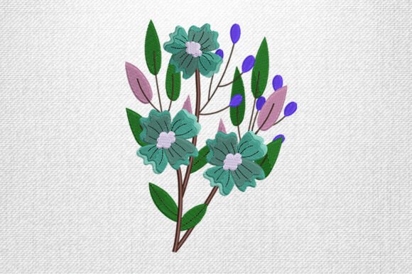 Blue Floral Branch